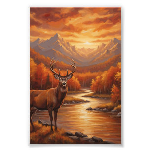 Orange Duck Elk Funny Buck Deer Hunting Bass Photo Print