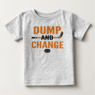 Orange Dump and Change Hockey Baby T-Shirt