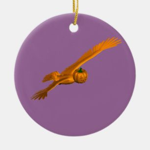 Orange Eagle Ceramic Tree Decoration
