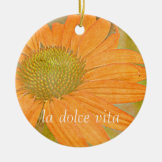Orange Echinacea Art Dolce Vita Ornament