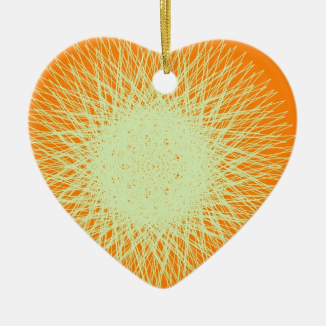orange electric light ceramic ornament (Front)
