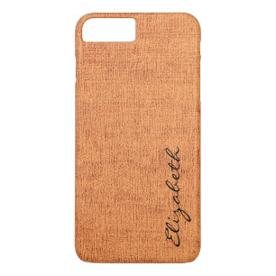 Orange Elegant Canvas Look iPhone 8 Plus/7 Plus Case