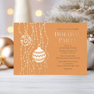 Orange Elegant Christmas Party Corporate Holiday