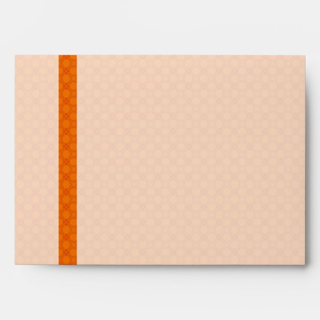 Orange Elegant Pattern Envelope (Front)