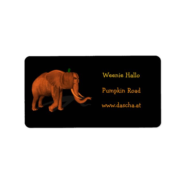 Orange Elephant Label (Front)