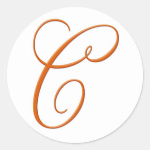 ORANGE Envelope Seal with Monogram