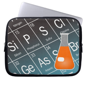Orange Erlenmeyer (Conical) Flask Chemistry Laptop Sleeve