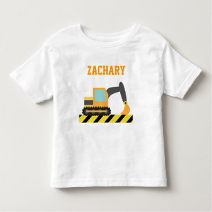 Orange Excavator, Construction Vehicle, For kids Toddler T-Shirt