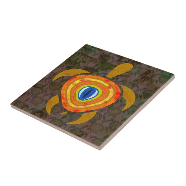Orange Eye Turtle Tile (Side)