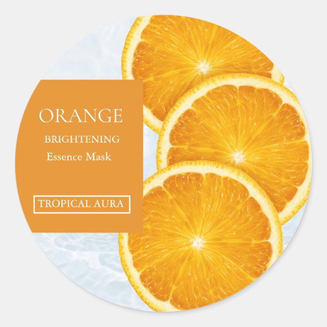Orange Facial Mask Label (Front)