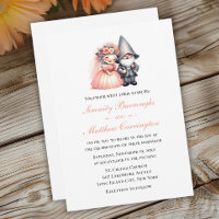 Orange Fairytale Gnome Wedding Cute Woodland