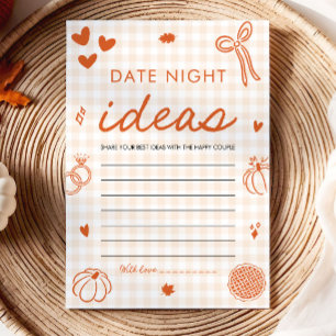 Orange Fall Date Night Ideas Bridal Shower Game Invitation