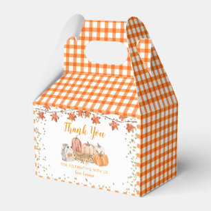 Orange Fall Pumpkin Patch Birthday Party Favour Bo Favour Box