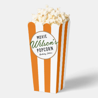 Orange Fall Special Event Movie Night Popcorn Favour Box