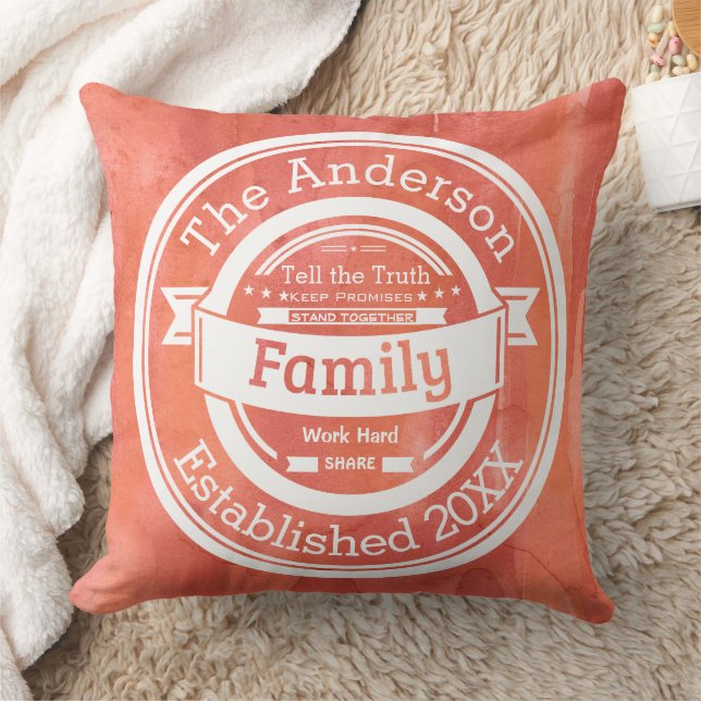 Orange Family Rules Name Year Established Cushion (Blanket)