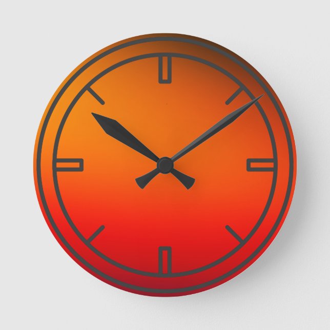 Orange fantastic colors Wall Clock (Front)