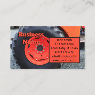Orange Farm Tire Business Card