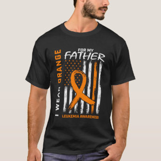 Orange Father Dad Leukaemia Awareness Products Us  T-Shirt