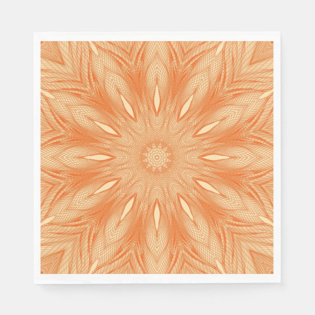 Orange Faux Tulle Design Napkin (Front)