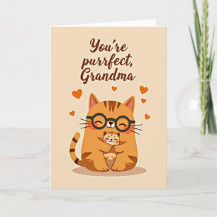 Orange Feline Mothers Day Card