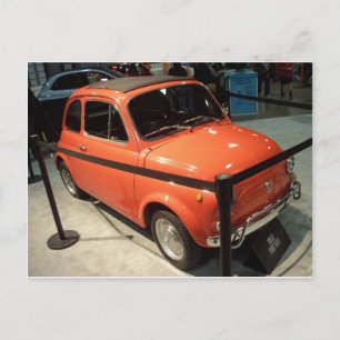 Orange Fiat Postcard