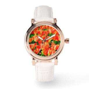 Orange field of tulips watch