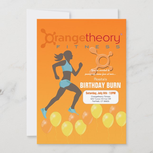 Orange Finess Invitation (Front)