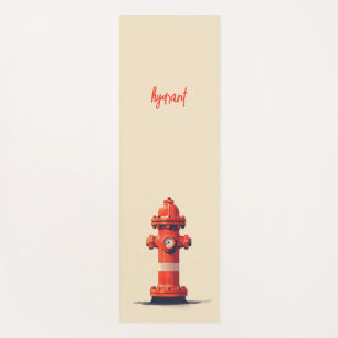 Orange Fire Hydrant Yoga Mat