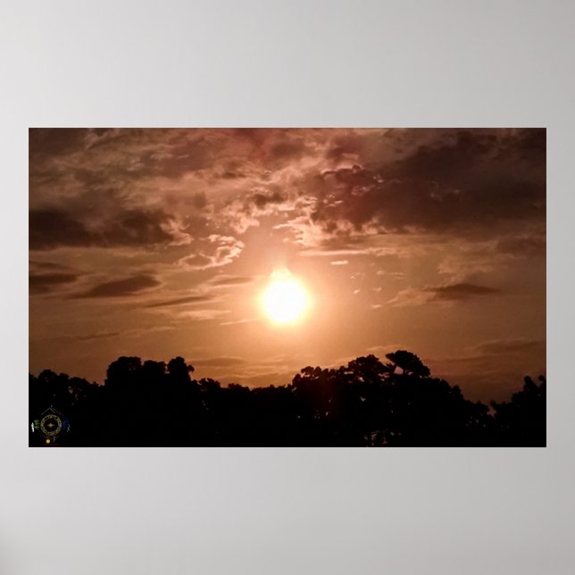 Orange Fireball Sunrise Hot Springs National Park Poster (Front)