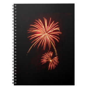 Orange Fireworks Notebook
