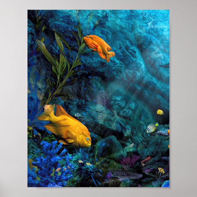 ORANGE FISH BLUE WORLD POSTER (Front)