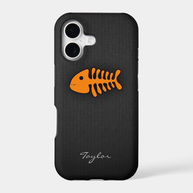 Orange Fish Bones (Back)