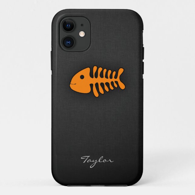 Orange Fish Bones Case-Mate iPhone Case (Back)