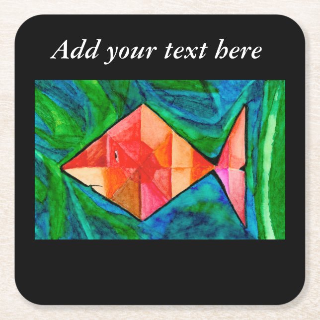 Orange Fish Coaster (Front)