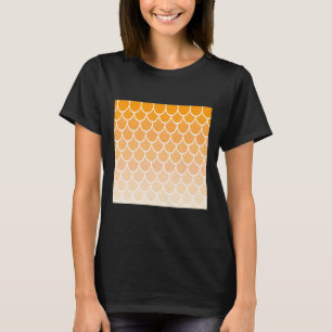 Orange Fish Scales Pattern T-Shirt