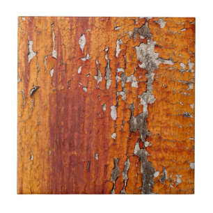 Orange Flaking Paint Ceramic Tile