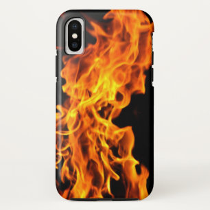 Orange flame iPhone XS case