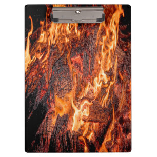 Orange flame clipboard