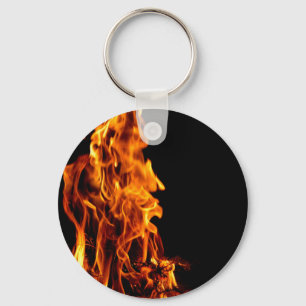 Orange flame key ring