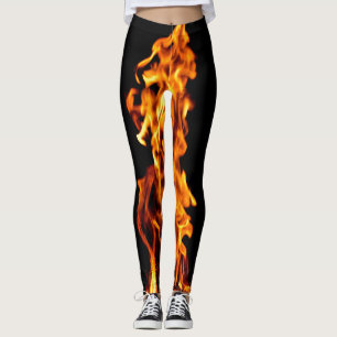 Orange flame leggings