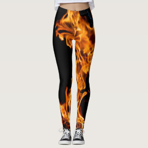 Orange flame leggings