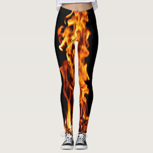 Orange flame leggings