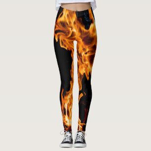 Orange flame leggings