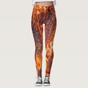 Orange flame leggings