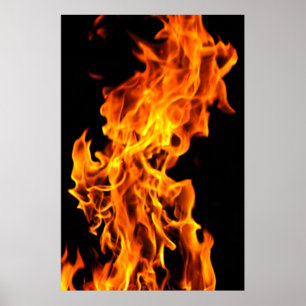 Orange flame poster
