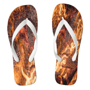 Orange flame thongs