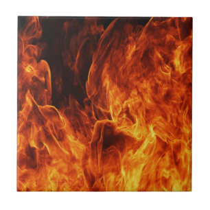 Orange flame tile