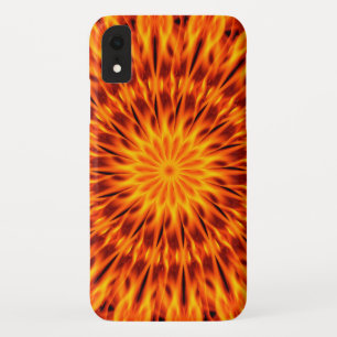 Orange Flames Kaleidoscope iPhone XR Case