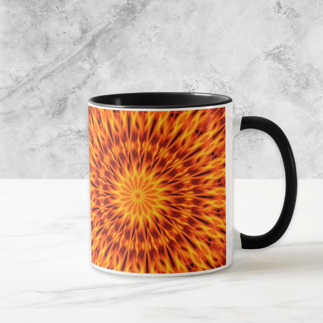 Orange Flames Kaleidoscope Mug (Creator Uploaded)