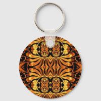 orange flames Native totem pole tribal pattern